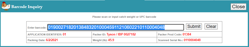KSB catch weight
